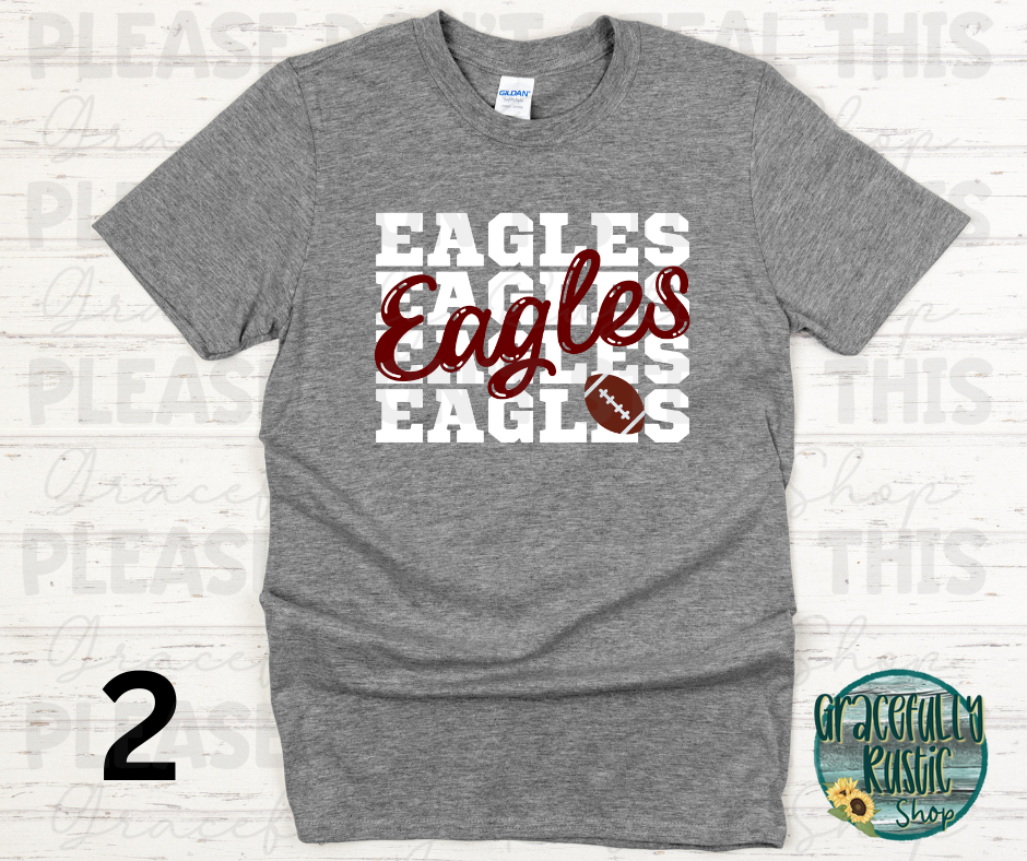 Joplin Eagles Stacked Football