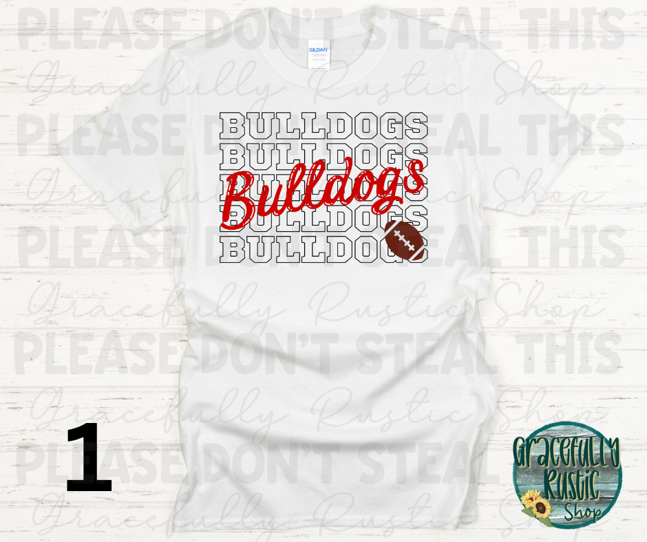 Carl Junction Bulldogs Stacked Football