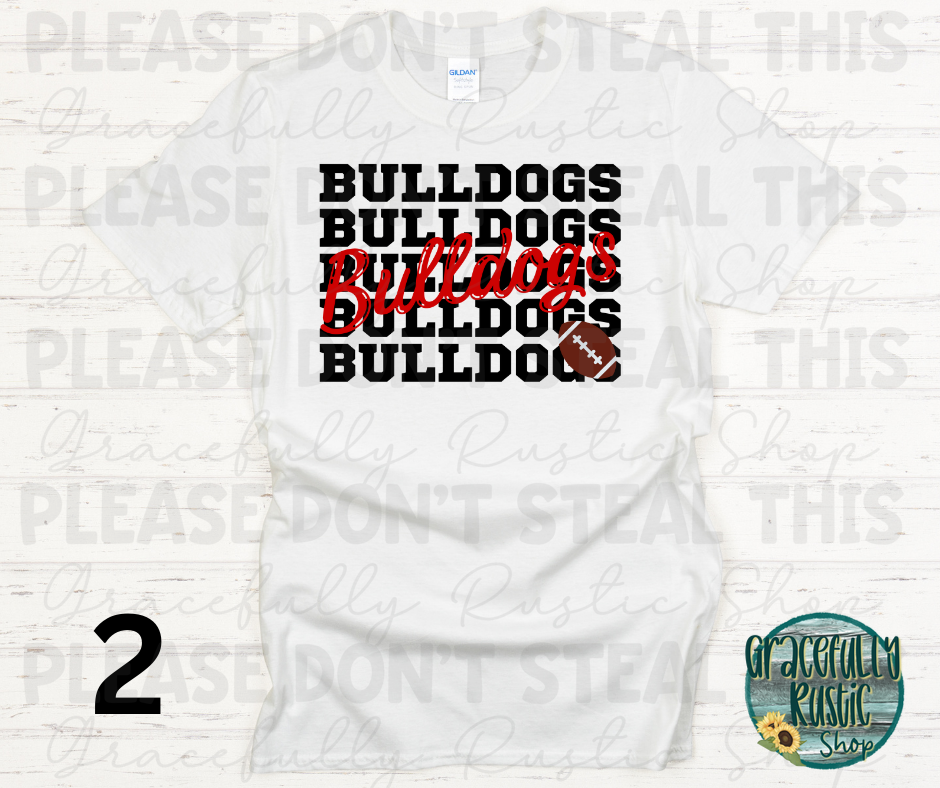 Carl Junction Bulldogs Stacked Football
