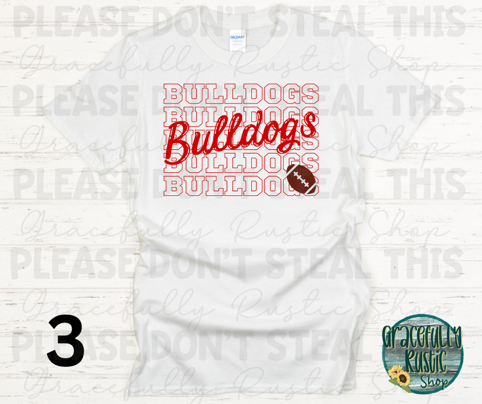Carl Junction Bulldogs Stacked Football