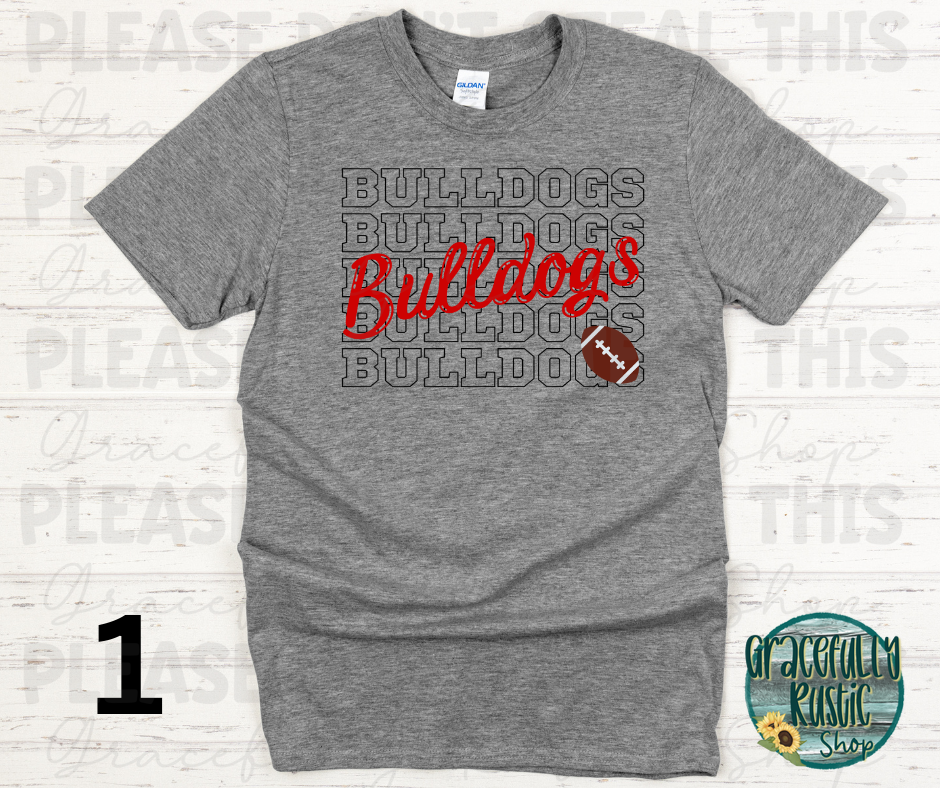 Carl Junction Bulldogs Stacked Football