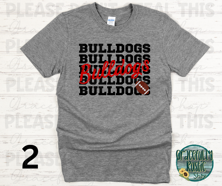 Carl Junction Bulldogs Stacked Football