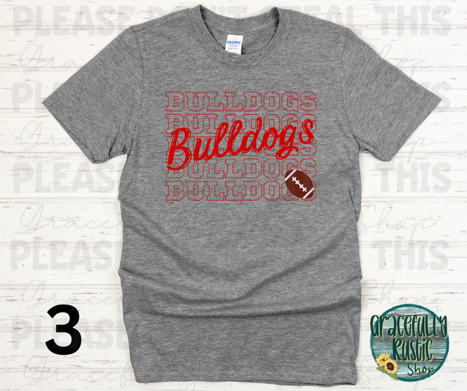 Carl Junction Bulldogs Stacked Football