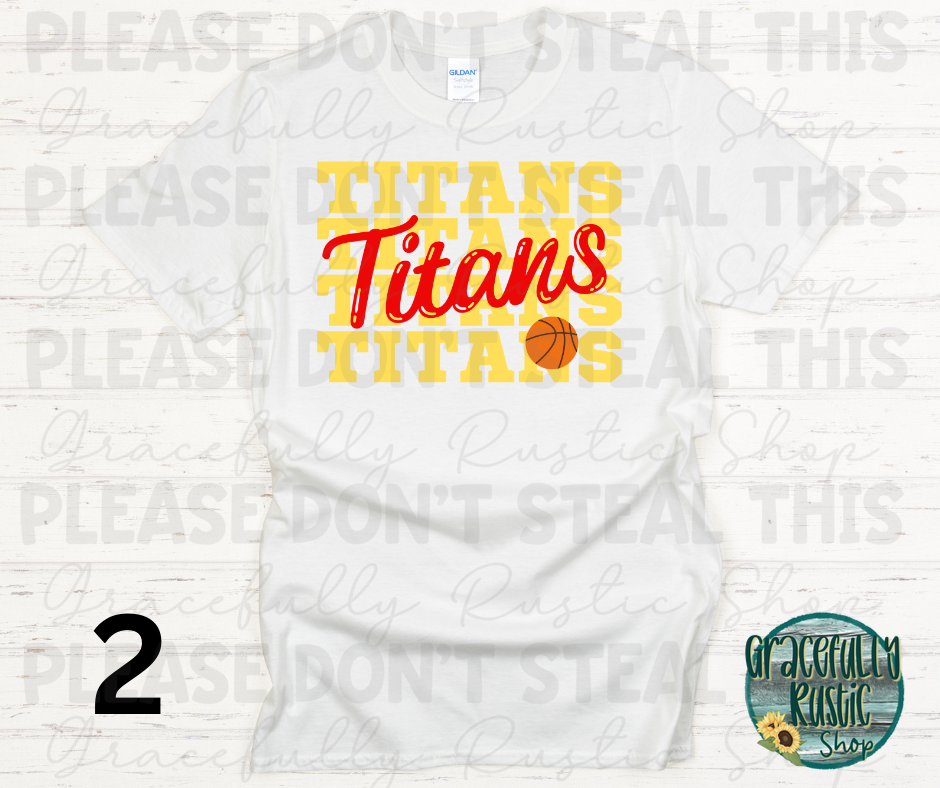 Columbus Titans Stacked Basketball