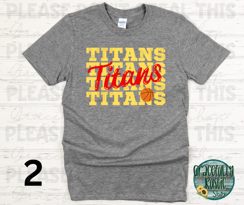 Columbus Titans Stacked Basketball