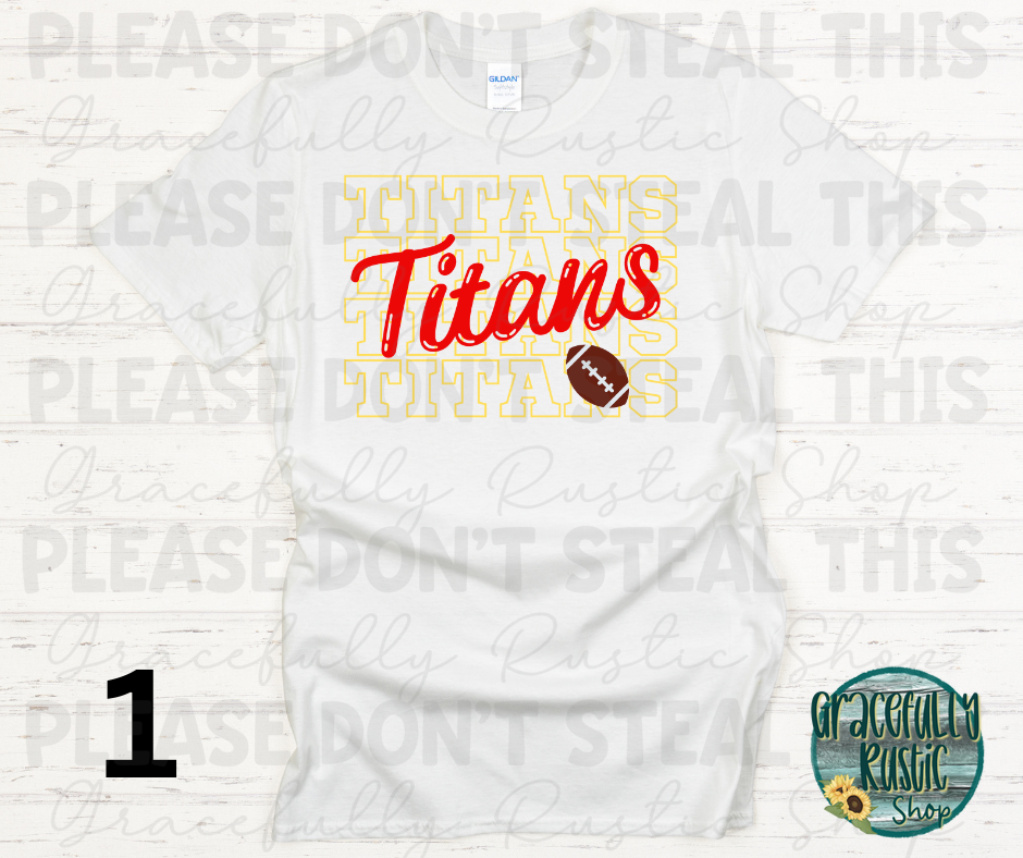 Columbus Titans Stacked Football