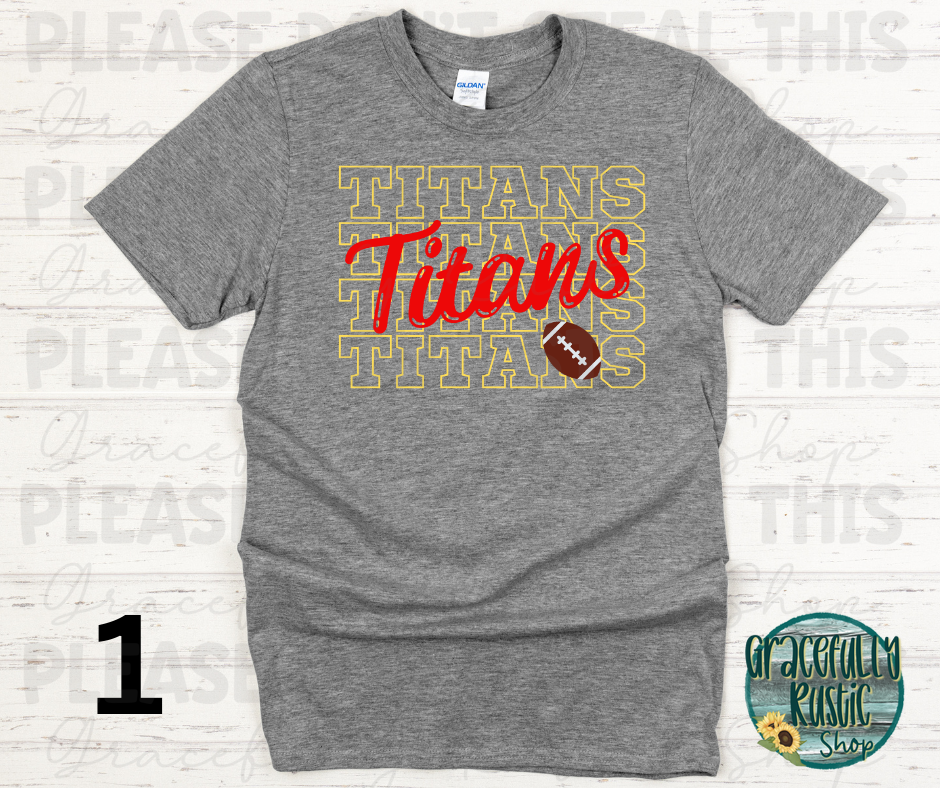 Columbus Titans Stacked Football