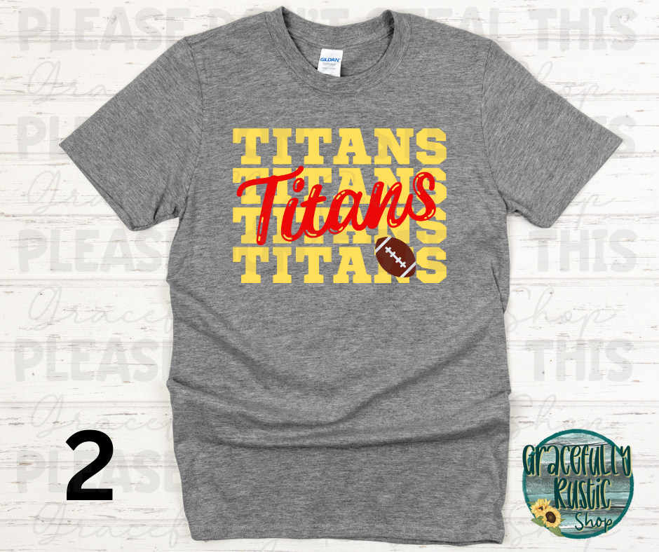 Columbus Titans Stacked Football