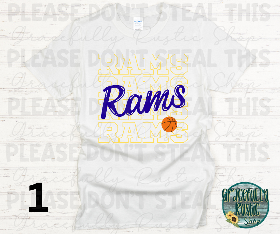 Riverton Rams Stacked Basketball