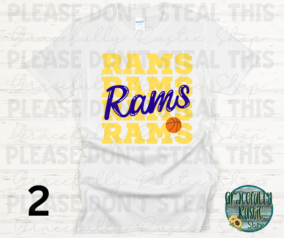 Riverton Rams Stacked Basketball