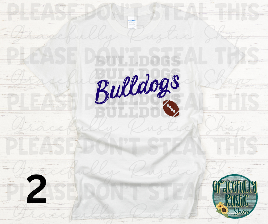 Galena Bulldogs Stacked Football