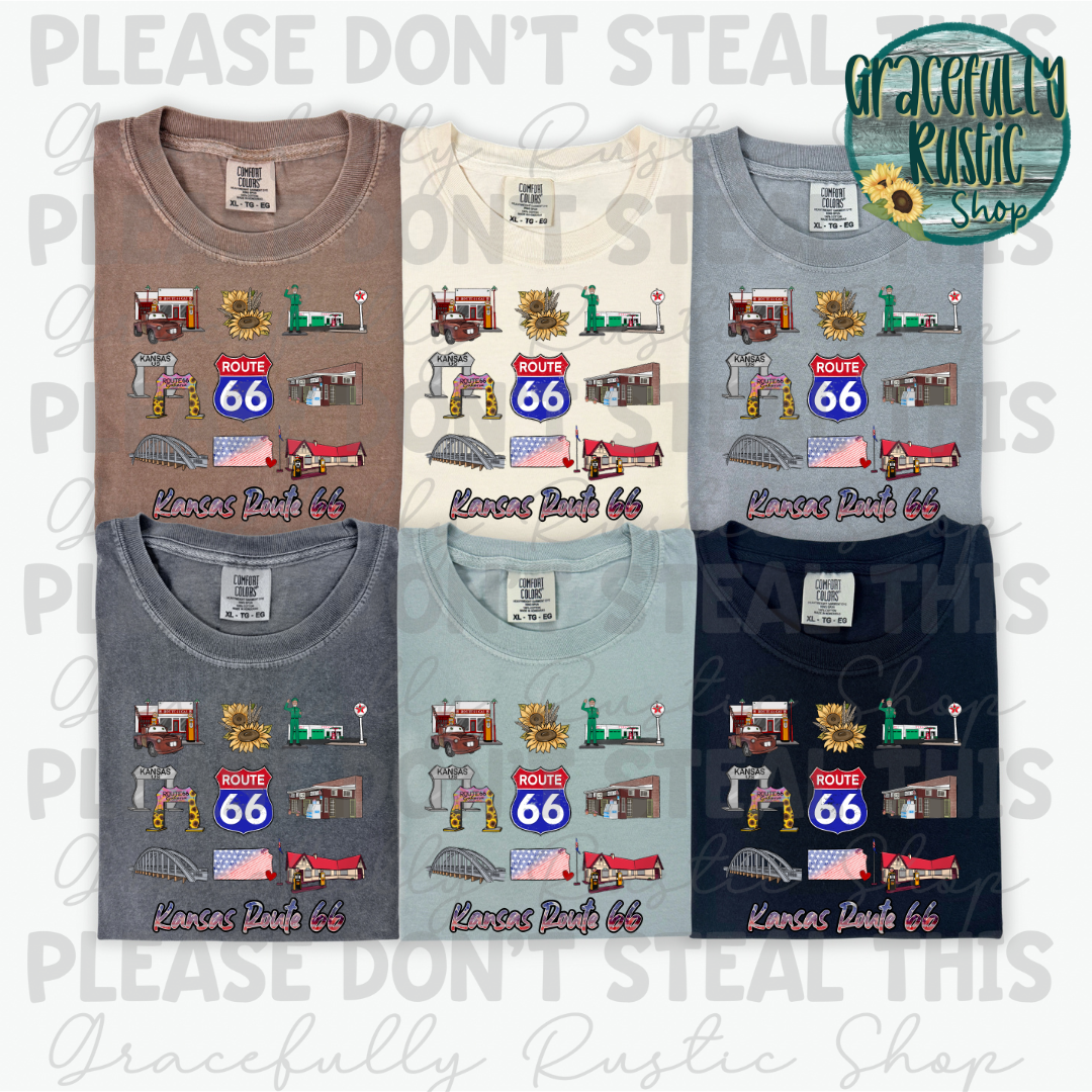 Kansas Route 66 Collage | Gracefully Rustic Shop Exclusive