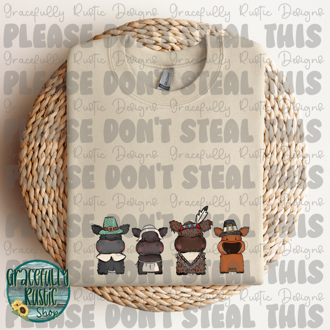 Cute Thanksgiving Cows | Gracefully Rustic Shop Exclusive