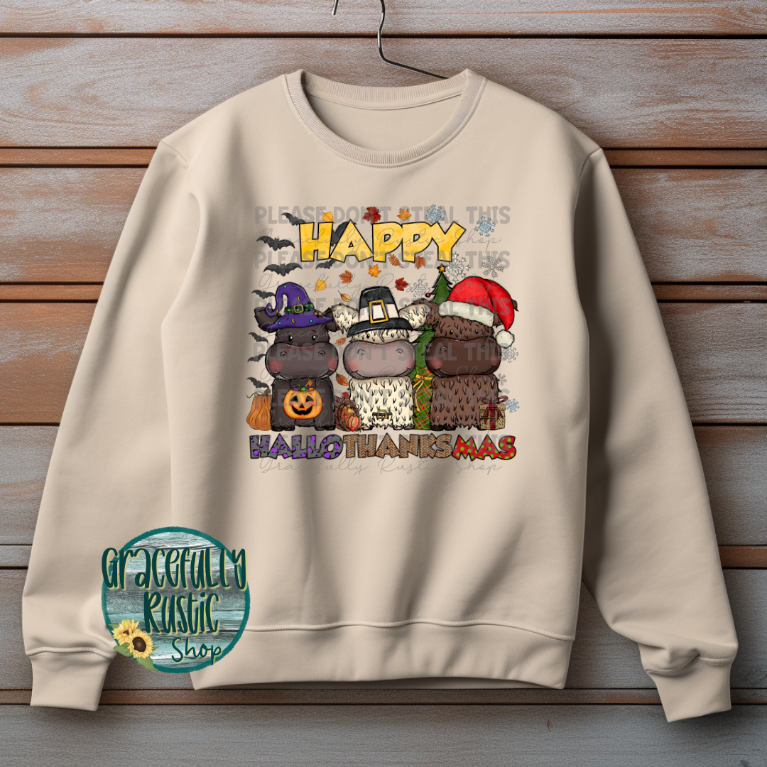 Cute Cows Happy HalloThanksMas | Gracefully Rustic Shop Exclusive