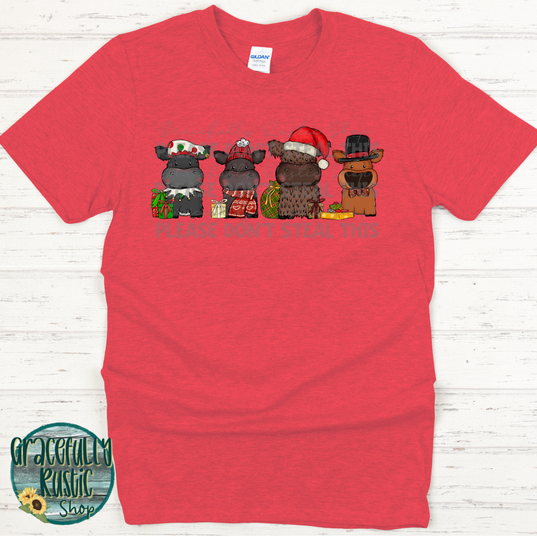 RTS Cute Cartoon Christmas Cows