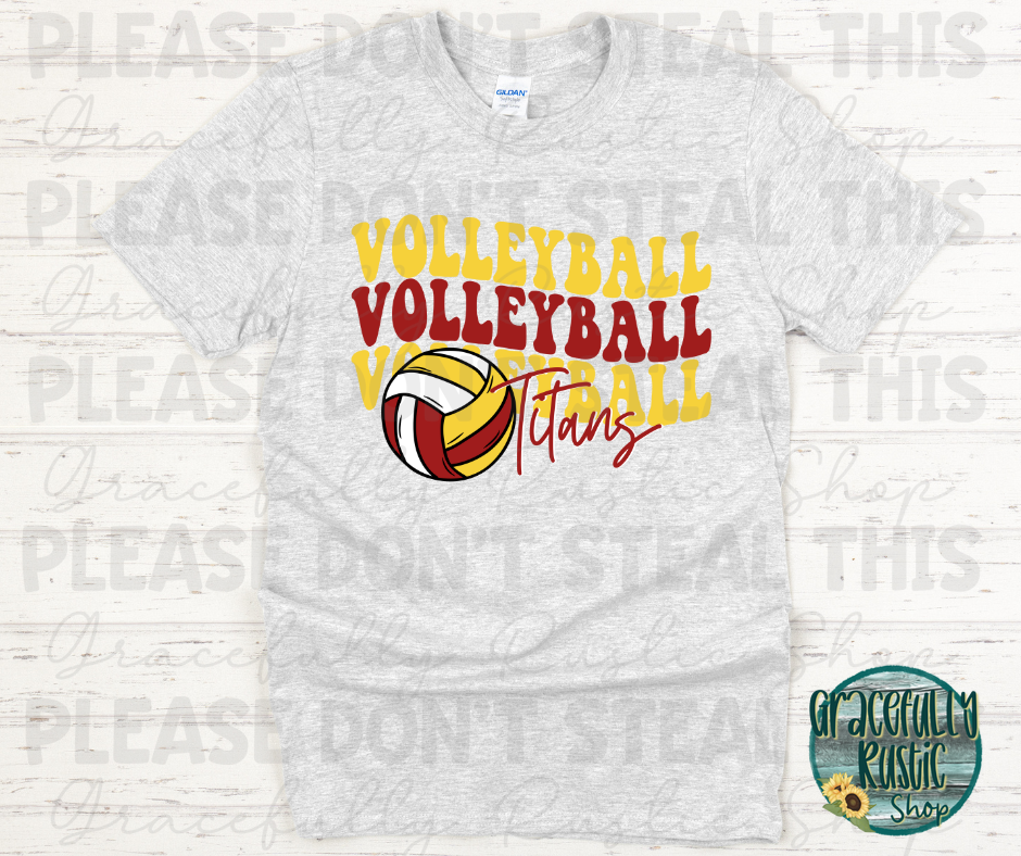 Columbus Titans Stacked Volleyball