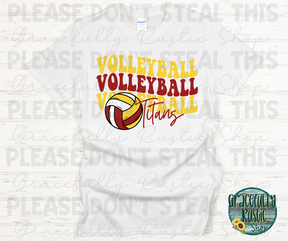 Columbus Titans Stacked Volleyball