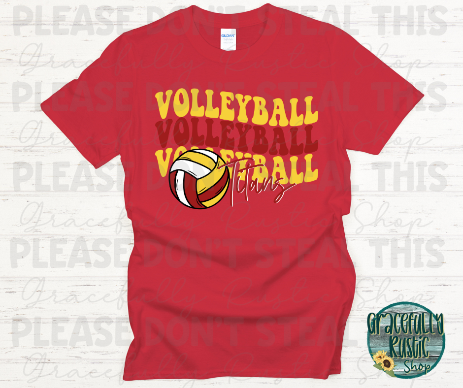 Columbus Titans Stacked Volleyball