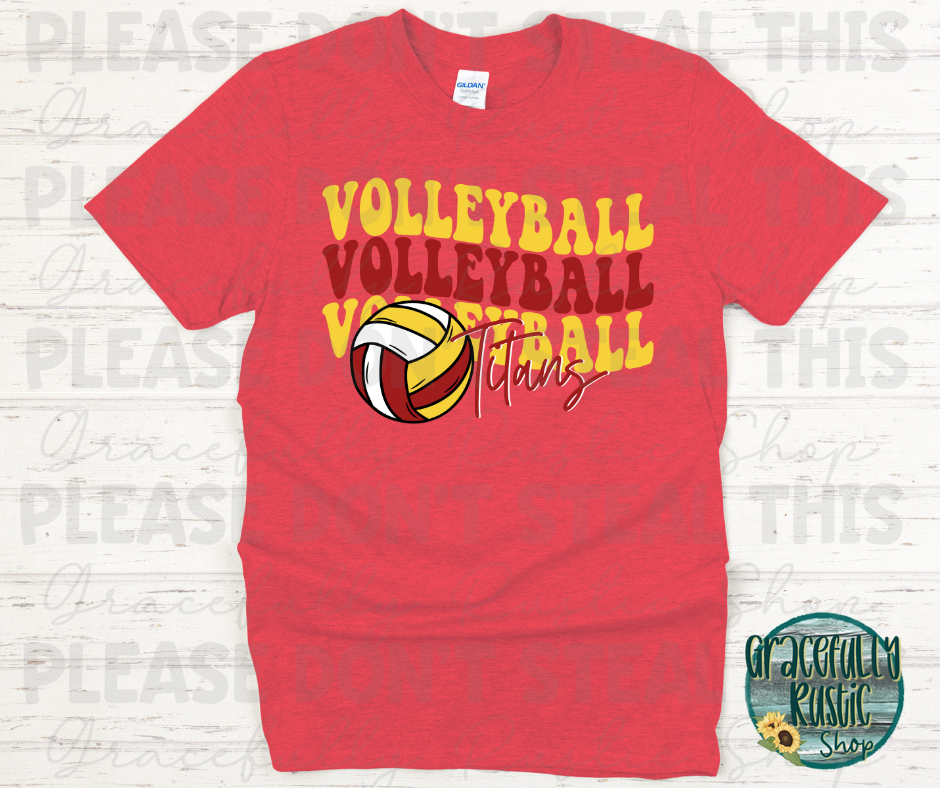 Columbus Titans Stacked Volleyball