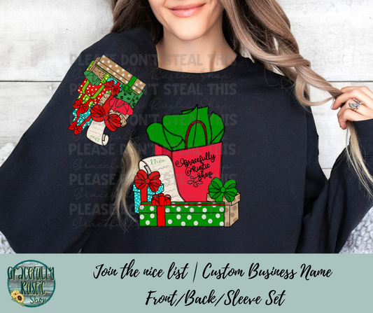 Join the Nice List Shop Small | Custom Design | Gracefully Rustic Shop Exclusive