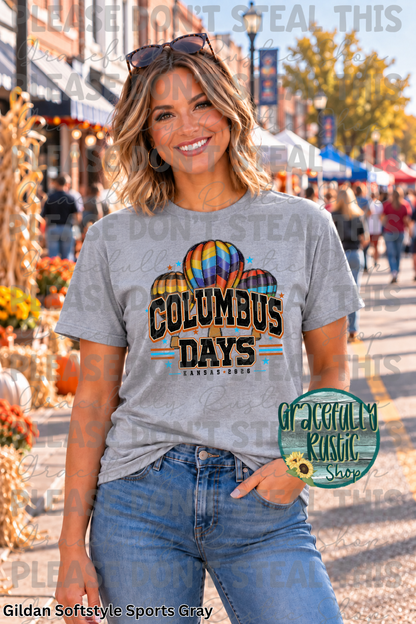 Columbus Days 2026 Varsity Colorful | Gracefully Rustic Shop Exclusive