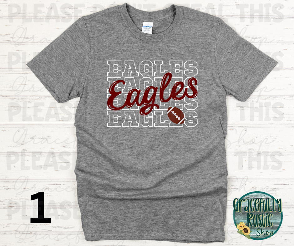 Joplin Eagles Stacked Football