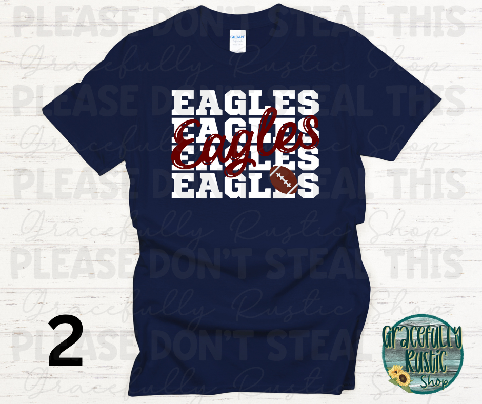 Joplin Eagles Stacked Football