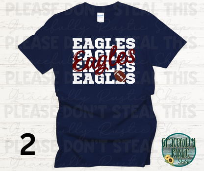 Joplin Eagles Stacked Football