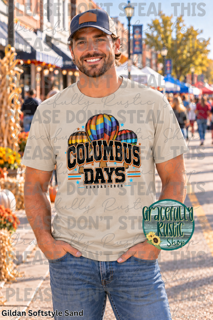 Columbus Days 2026 Varsity Colorful | Gracefully Rustic Shop Exclusive
