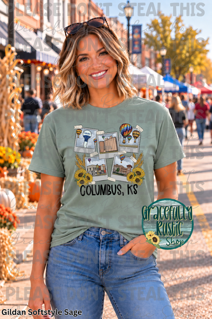 Columbus KS Hometown Collage | Gracefully Rustic Shop Exclusive