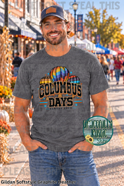 Columbus Days 2026 Varsity Colorful | Gracefully Rustic Shop Exclusive