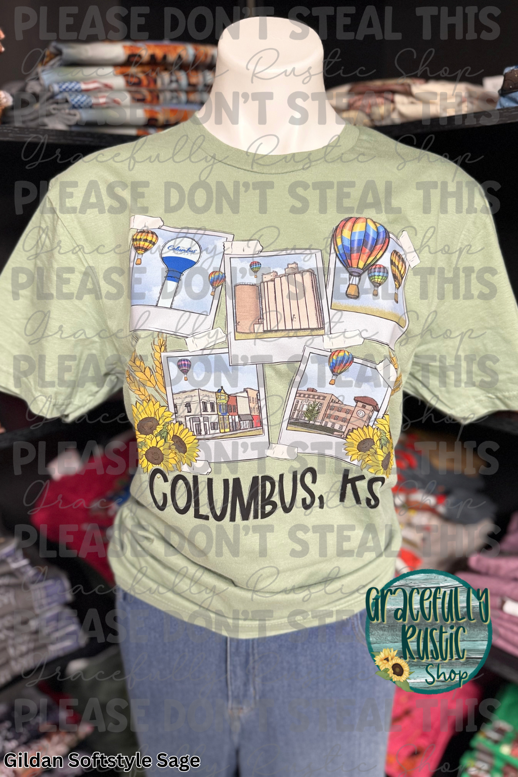 Columbus KS Hometown Collage | Gracefully Rustic Shop Exclusive
