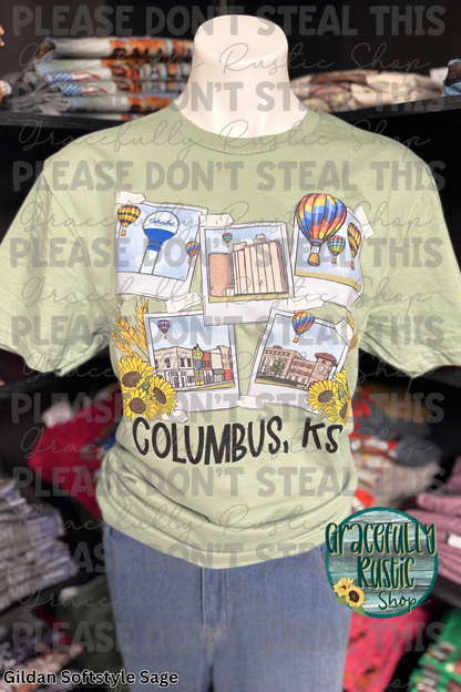 Columbus KS Hometown Collage | Gracefully Rustic Shop Exclusive