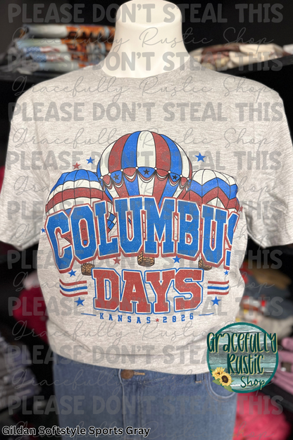 Columbus Days 2026 Varsity RWB | Gracefully Rustic Shop Exclusive