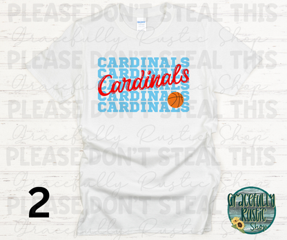 Webb City Cardinals Stacked Basketball
