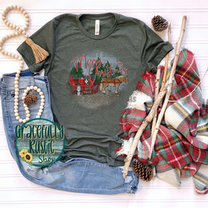 Merry Christmas Sleigh Ride with Aussies | Gracefully Rustic Shop Exclusive