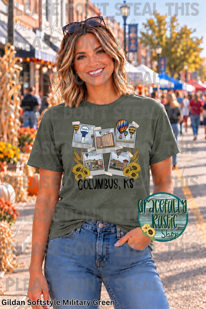 Columbus KS Hometown Collage | Gracefully Rustic Shop Exclusive