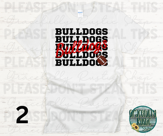 Carl Junction Bulldogs Stacked Football