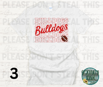 Carl Junction Bulldogs Stacked Football