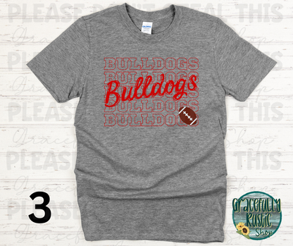 Carl Junction Bulldogs Stacked Football