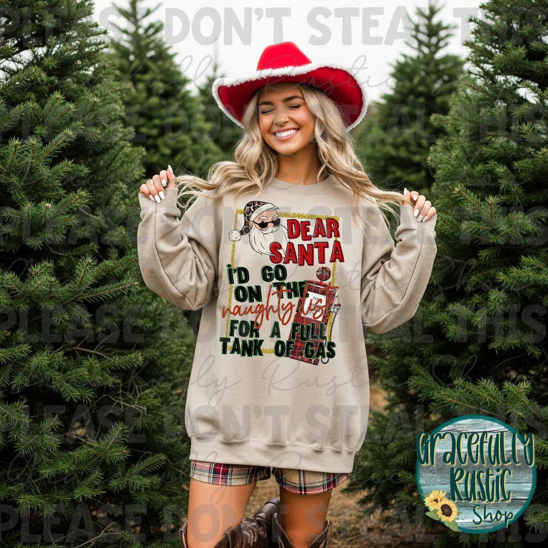 Dear Santa - Naughty List - Gas