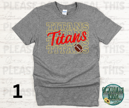 Columbus Titans Stacked Football