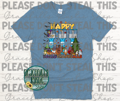 Happy HalloThanksMas Teddy Bears