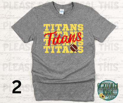 Columbus Titans Stacked Football