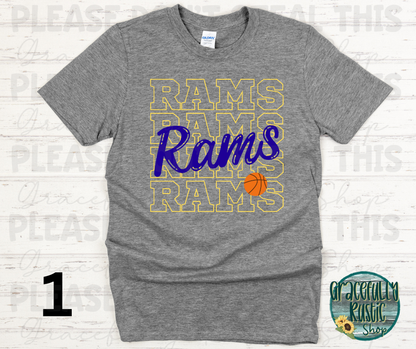 Riverton Rams Stacked Basketball