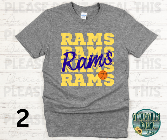 Riverton Rams Stacked Basketball
