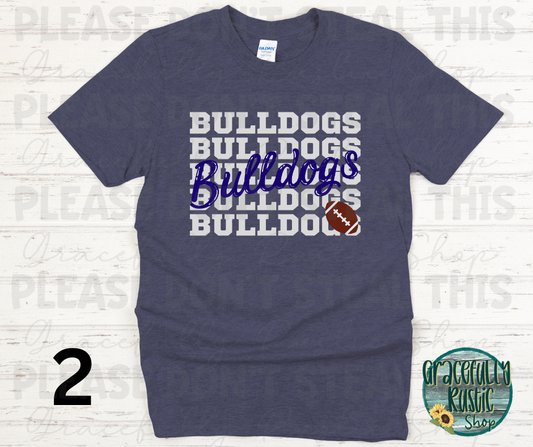 Galena Bulldogs Stacked Football