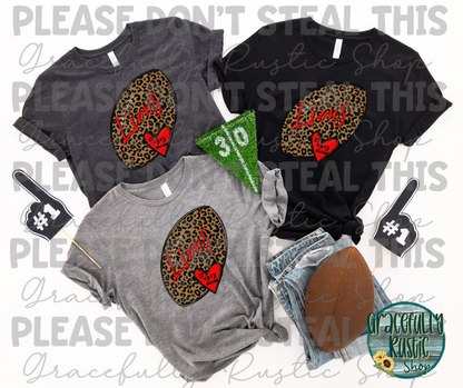 Baxter Lion Cheetah Football Number