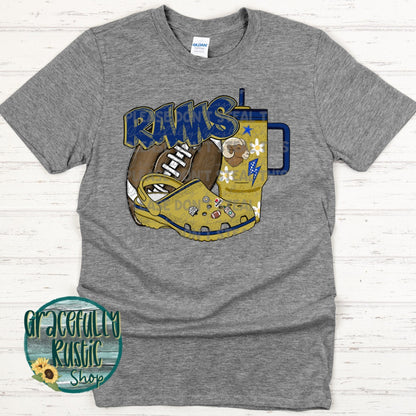 Rams Football Crocs Girly