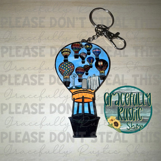 Columbus KS Balloon Regatta MDF Keychain